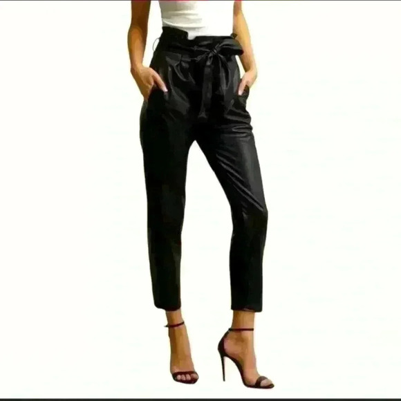 Free People faux leather pants - Picture 1 of 5